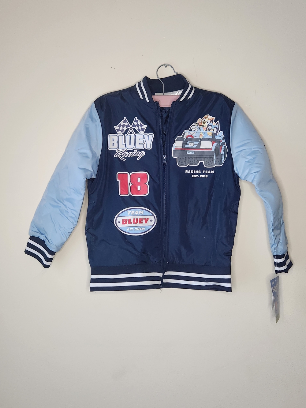 Bluey Racing Navy & Light Blue Kids Jacket